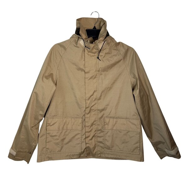 Orvis Vintage 1980s Gore-Tex Hooded Shell Waterproof Jacket Tan Size L Fishing - Picture 2 of 13